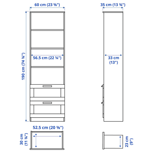Brimnes white hot sale bookcase
